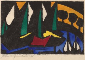 Boot und Bäume, 1914
