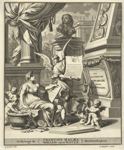 Titelblatt für A. Bogaert, De roomsche monarchy, vertoont in de muntbeelden der westersche en oostersche keizeren, Utrecht 1697