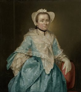 Porträt von Elisabeth Troost (1730-1790) von Jacobus Buys (signed by artist)