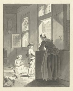 Eine Mutter ermahnt ihr zur Schule gehendes Kind