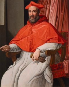 Porträt von Niccolo Gaddi (1537-1591), in Kardinalsroben, mit Handschuhen