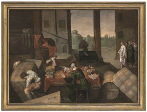 Die Berufung des heiligen Matthäus von Jacopo (1510 92) (circle) Bassano