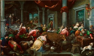 Die Reinigung des Tempels oder Christus vertreibt die Händler aus dem Tempel
