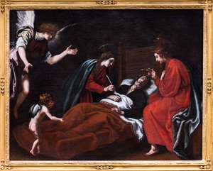 Der Tod des Heiligen Joseph von Jacopo (1592-1664) Vignali
