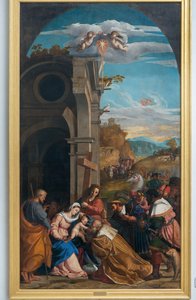 Anbetung der Könige in Anwesenheit der heiligen Helena von Jacopo (c.1480 1528) Palma