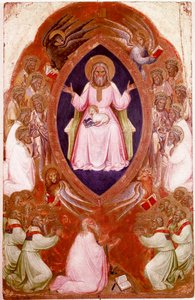 Zentrales Panel des Polyptychons der Offenbarung: Die Vision des heiligen Johannes des Evangelisten von Jacopo Alberegno