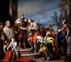 Joseph vor dem Pharao von Jacopo Amigoni