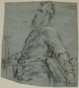 Halbfigur-Studie für den Heiligen Paulus