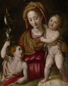 Madonna mit Kind und dem jungen Johannes dem Täufer von Jacopo Chimenti Empoli