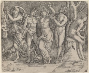 Bacchus und seine Gefährten von Jacopo Francia