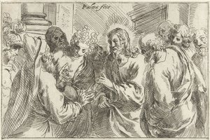 Christus und die Ehebrecherin von Jacopo Palma (il Giovane)