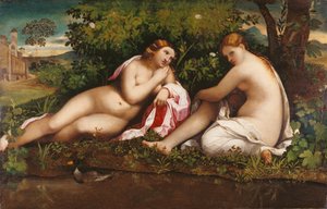 Zwei Nymphen ruhen, Jupiter und Kallisto, ca. 1520