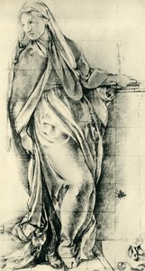 Skizze der Jungfrau Maria für eine Verkündigung, Mitte des 16. Jahrhunderts, 1943 von Jacopo Pontormo