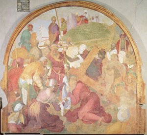 Der Weg nach Golgatha, Lunette aus dem Freskenzyklus der Passion von Jacopo Pontormo