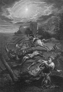 St. Georg und der Drache (Gravur)