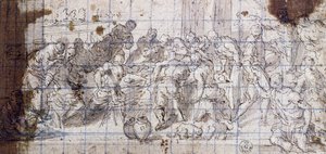 Studie für die Hochzeit zu Kana von Jacopo Robusti Tintoretto