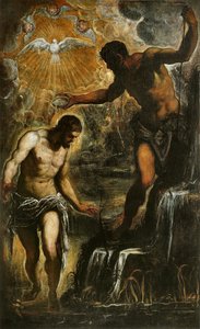 Die Taufe Christi, ca. 1589 von Jacopo Robusti Tintoretto