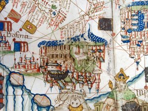 Renaissance-Karte von Europa, nach Jacopo Russo, 1528