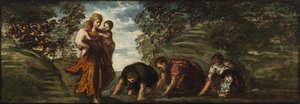Latona verwandelt die lykischen Bauern in Frösche von Jacopo Tintoretto