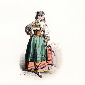 Frau aus Salamanca, Spanien von Jacques (after) Grasset de Saint Sauveur