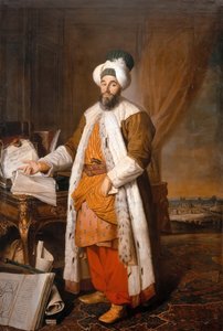 Porträt von Mehemet Said Pacha, Bey von Rumelien, Sonderbotschafter des osmanischen Sultans Mahmoud I