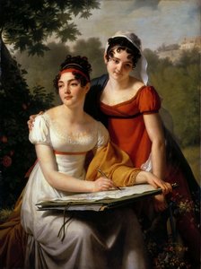 Porträts von Mesdemoiselles Duval, erstes Viertel des 19. Jahrhunderts von Jacques Augustin Catherine Pajou