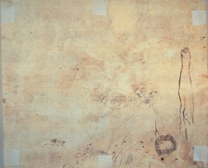 Studie eines Beins, Schnörkel und Kritzeleien