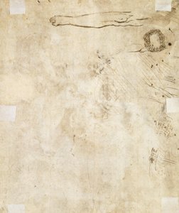 Studie eines Beins, Schnörkel und Kritzeleien, 1610-17