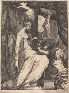 Die Madonna beim Spinnen von Jacques Bellange