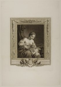 Erziehung des Amor (Gravur) von Jacques Bouillard