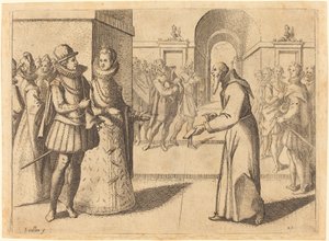 Ein Kapuziner bringt den Dank des Königs von Bayern, 1612