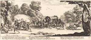 Angriff auf eine Kutsche von Jacques Callot