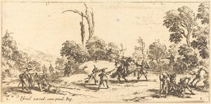 Angriff auf Reisende auf der Autobahn von Jacques Callot