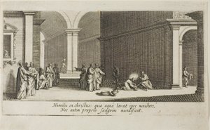 Christus wäscht den Aposteln die Füße, aus Die Große Passion von Jacques Callot