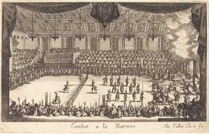 Kampf an der Barriere, 1627 von Jacques Callot