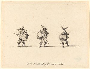 Übung mit Trommeln von Jacques Callot