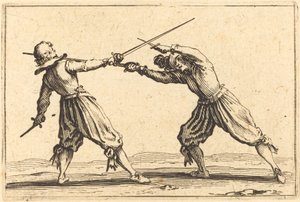 Duell mit Schwertern und Dolchen von Jacques Callot