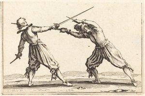 Duell mit Schwertern und Dolchen von Jacques Callot