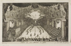 Einzug Seiner Hoheit zu Fuß, aus dem Kampf an der Barriere von Jacques Callot