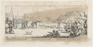 Erschießung, Blatt 12 der Folge "Grauen des Krieges" von Jacques Callot