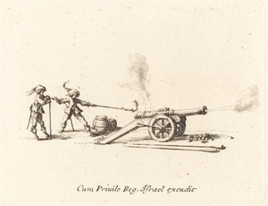 Kanonenfeuer, 1634-1635 von Jacques Callot