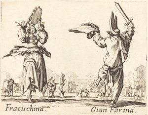 Fracischina und Gian Farina von Jacques Callot