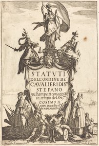 Frontispiz für die Statuten des Ordens der Ritter des heiligen Stephanus