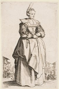 Dame mit erhobenem Hut, aus der Serie „Der Adel von Lothringen“