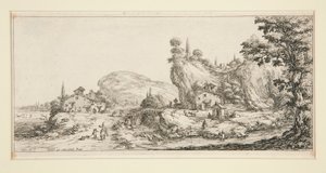 Landschaft Nr. 6 aus Landschaften für Giovanni de Medici von Jacques Callot