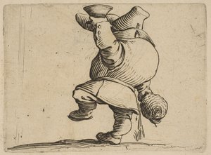Der Trinker von hinten gesehen, aus Varie Figure Gobbi, 1616-1622