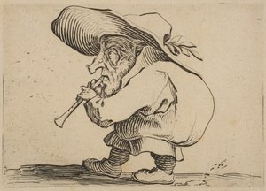 Der Flageolettspieler, aus Varie Figure Gobbi, suite appelée a... (1616-22)