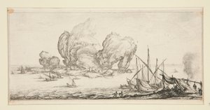 Der große Felsen, aus Landschaften für Giovanni de Medici