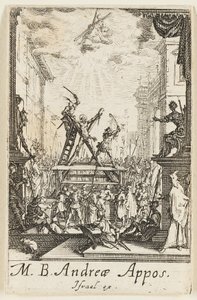 Martyrium des Heiligen Andreas, Platte drei aus Die Martyrien der Apostel von Jacques Callot