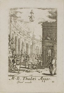 Martyrium des heiligen Thaddäus, Platte zwölf aus Die Martyrien der Apostel